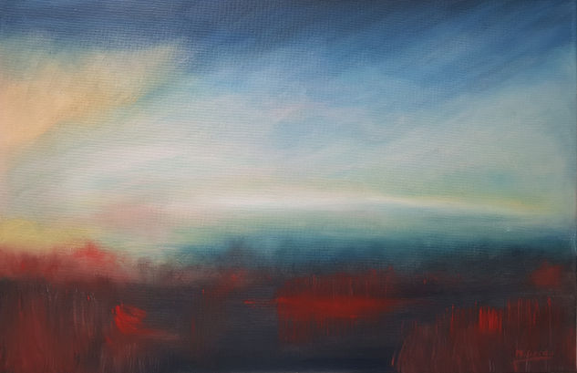 Horizonte rojo al amanecer Oil Canvas Landscaping