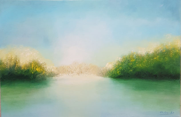 Primavera en el lago Oil Canvas Landscaping