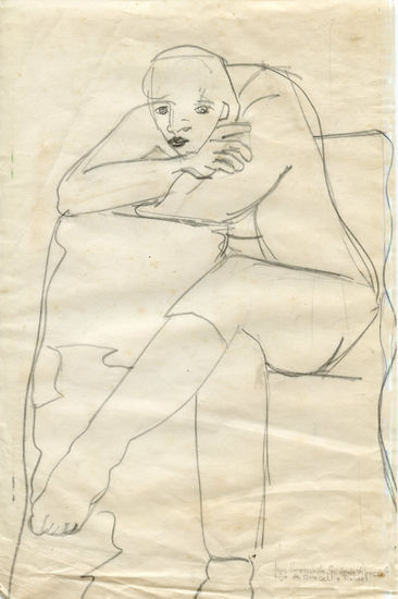 Mujer sentada Pencil