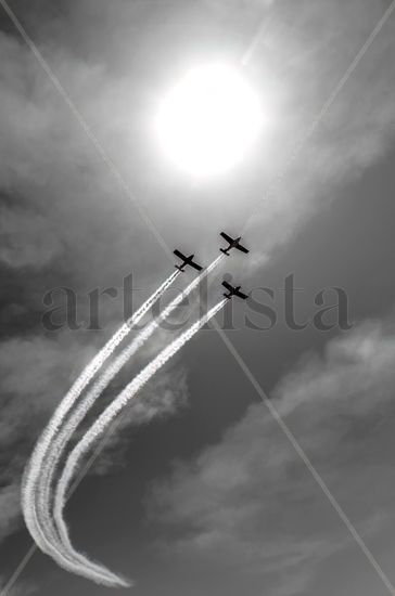 Tres Avionetas B/N Other Themes Black and White (Digital)