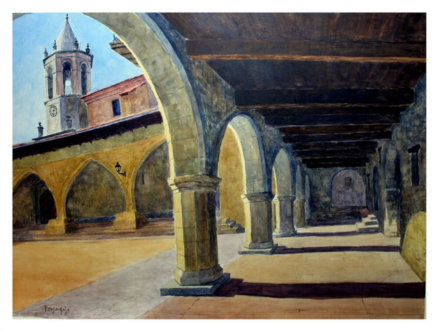 Plaza de Cantavieja Watercolour Paper Landscaping