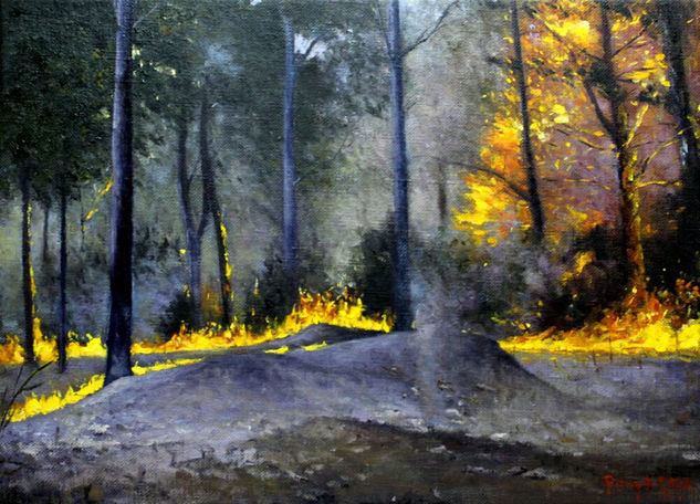 Incendio Oil Canvas Landscaping