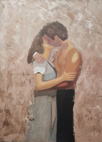 Amor adolescente Oil Canvas Portrait