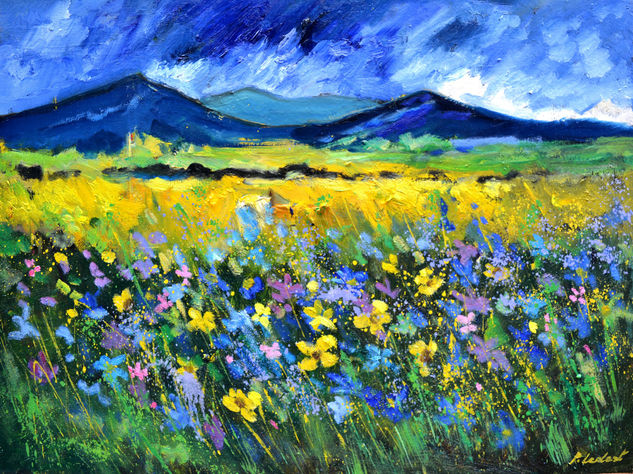 Wild flowers 86 Oil Canvas Landscaping