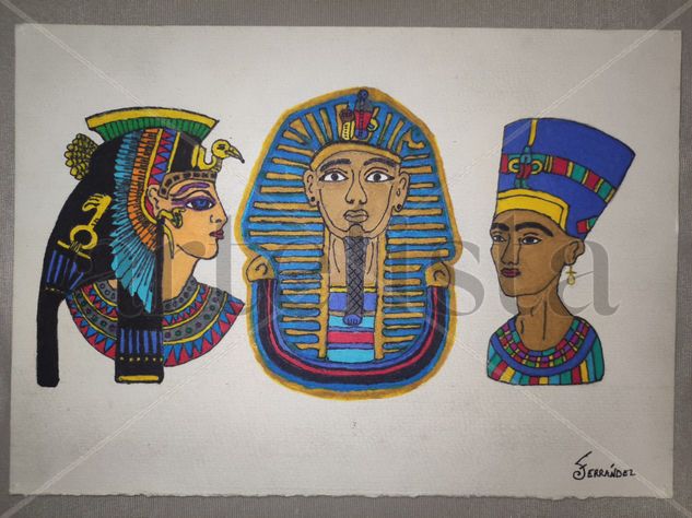 TUTANKAMON , NEFERTITI Y CLEOPATRA  EGIPTO Rotulador