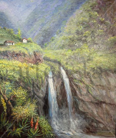 Cascada de Baños de Agua Santa Ecuador Oil Canvas Landscaping