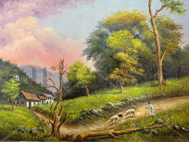 Paisaje de la Serrania Ecuatoriana Oil Canvas Landscaping