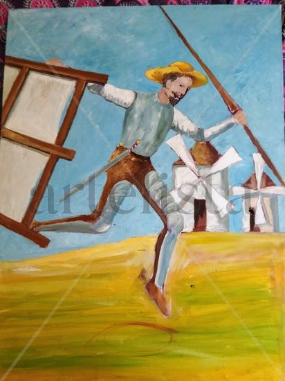 Bailando con gigantes Oil Canvas Others