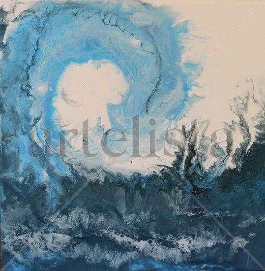 Tsunami Acrylic Canvas Marine Painting