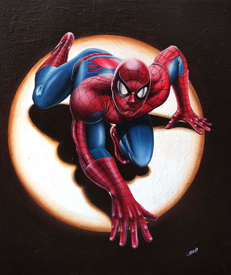 SPIDER-MAN. Tribute to John Romita/2. Obra original Acrílico Tabla Figura