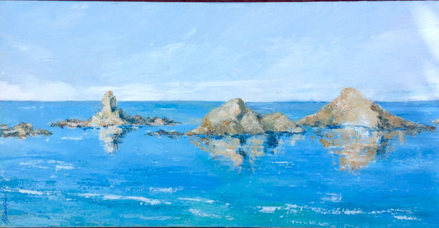 Calma - cala Pegonda Acrylic Canvas Marine Painting