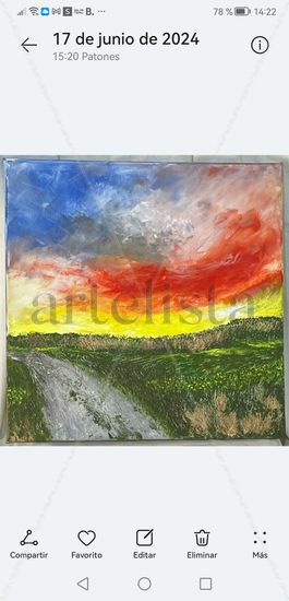 Atardecer en Patones Acrylic Canvas Landscaping