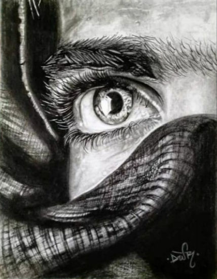 La mirada del destino. Charcoal