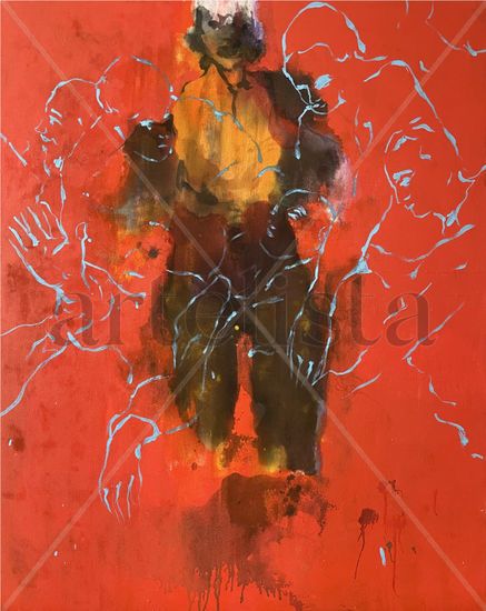 Untitled Media Mixta Lienzo Figura