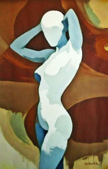 "Sculpted by the Infinite" Acrylic Canvas Nude Paintings