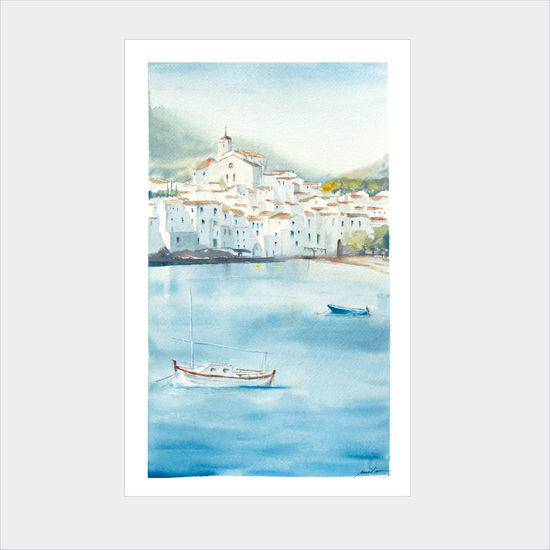 Cadaqués Acuarela Papel Paisaje