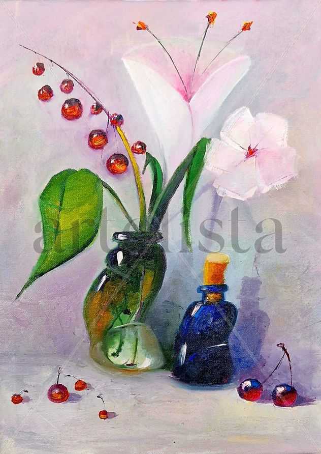 "Crazy vase & Blue crazy bottle #015"