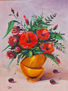 Crazy bronze vase with Hibiscus #026