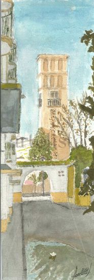 Torre del Agua Watercolour Paper Landscaping