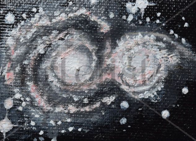 Whirlpool galaxy Oil Canvas Others