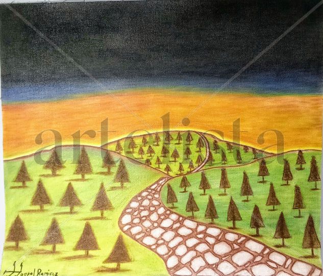 Tierra santa caminos Mixed Media