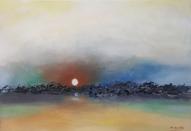 Puesta de sol en el acantilado