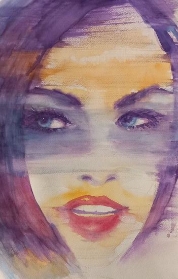 Refleccion Watercolour Paper Portrait