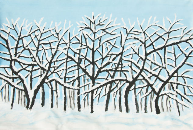 Winter forest 1 Acrylic Canvas Landscaping