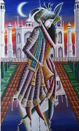 TAJ MAHAL Oil Canvas Figure Painting