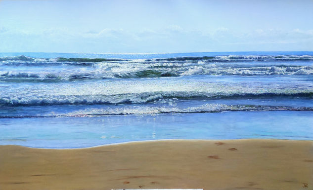 PLAYA TRANQUILA Oil Panel Marine Painting