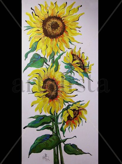 Girasoles Acrylic Canvas Floral Painting