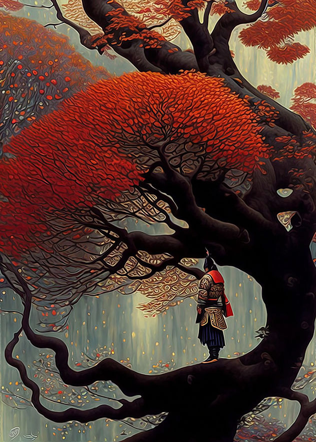 Momiji no Ga - Picture of the Red Maple Tree