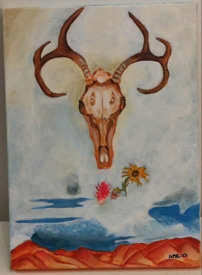 Días de Verano (Interpretación de la obra de Georgia O'Keeffe) Acrílico Lienzo Paisaje