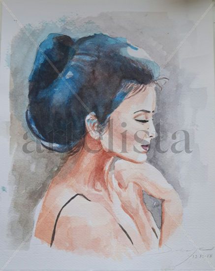 Serenidad Watercolour Paper Portrait