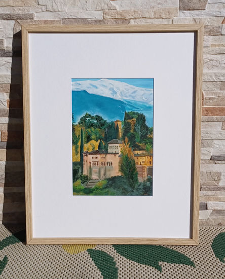 Alhambra Óleo Papel Paisaje