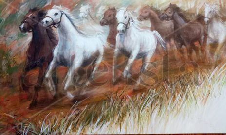 FLORES , PAJARITOS, CABALLOS