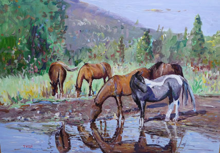 Caballos en las...
