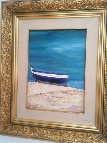 Barca Oil Canvas Marine Painting