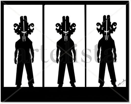 POLÍTICOS CON MÁSCARAS NEGRAS