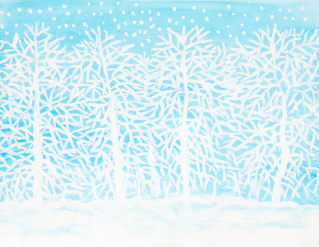 Winter forest 2 Acrylic Canvas Landscaping