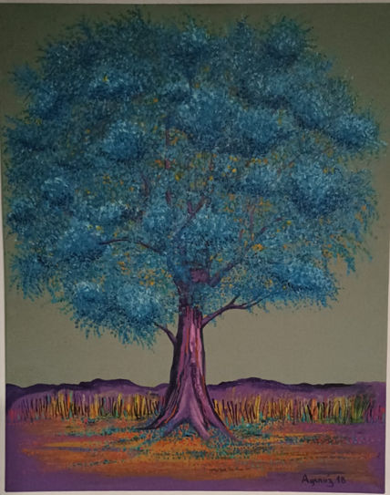 Árbol turquesa y...