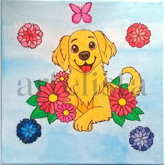 Perro Mascota 2 Acrylic Canvas Animals