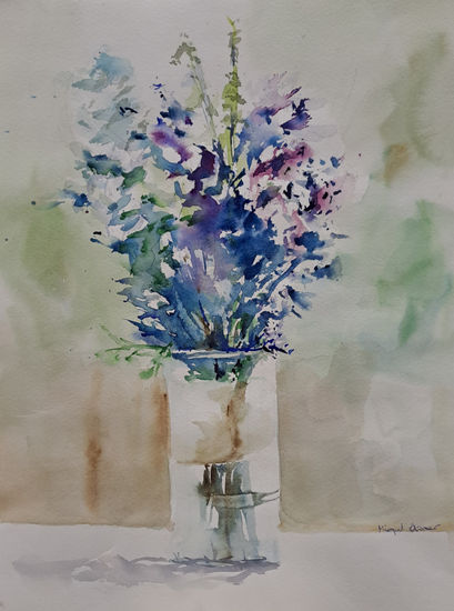 jarro con flores Watercolour Paper Floral Painting