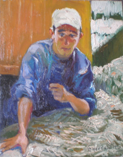 Pescador2 Oil Panel Marine Painting