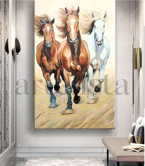 Caballos Oil Canvas Animals