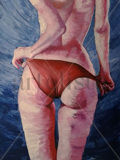 La chica del bikini Acrylic Canvas Portrait