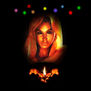 Woman with candle (diya)
