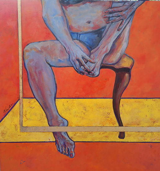 " ROMPER EL CÍRCULO II. " Oil Canvas Figure Painting