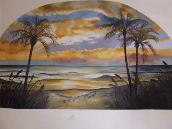 playa en el ocaso Acrylic Others Others