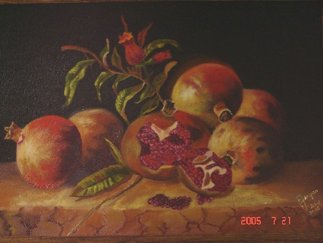 Granadas Oil Canvas Still Life Paintings